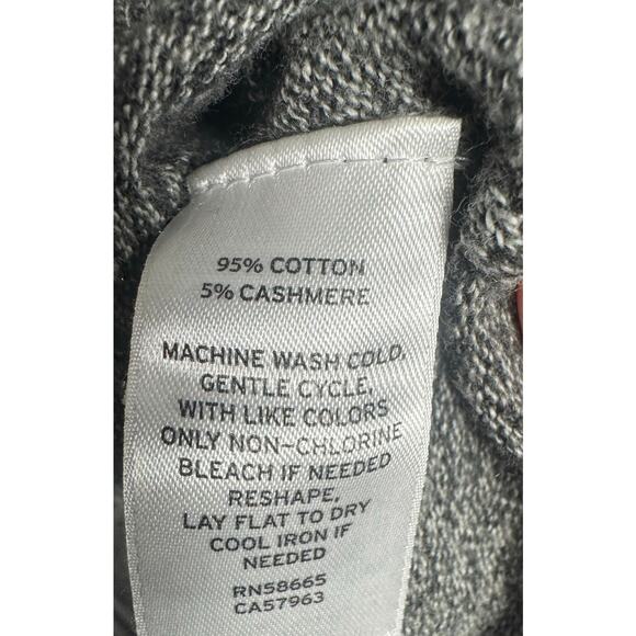 Nordstrom Men’s Shop Gray Cotton Cashmere Sweater Size Large - Picture 4 of 4